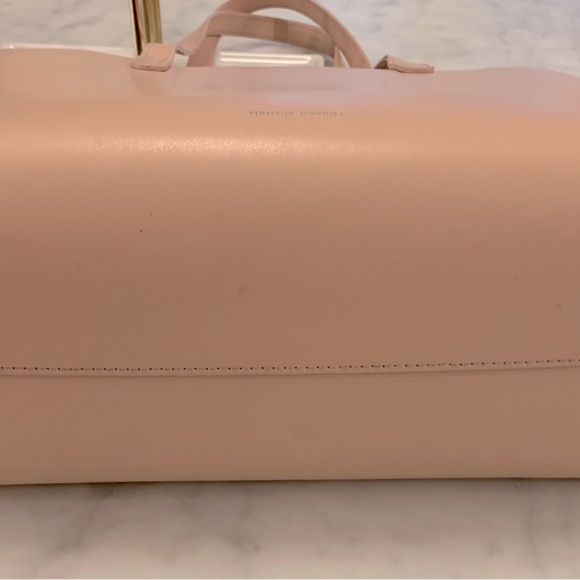 MANSUR GAVRIEL Vachetta Leather Tote Blush Pink With Matching Zip Pouch - Picture 11 of 15